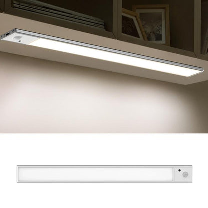 80cm Rechargeable Motion Sensor Light Bar Cabinet Wardrobe Lamp With Remote Control Silver - Sensor LED Lights by buy2fix | Online Shopping UK | buy2fix