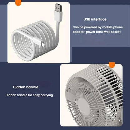 USB Air Circulation Fan Office Desktop Small Fan, Style: Rechargeable - Electric Fans by buy2fix | Online Shopping UK | buy2fix