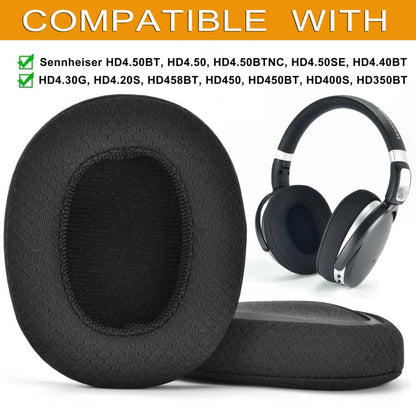 1pair Ear Cushions For Sennheiser HD 4.50BT, HD 4.50, HD 4.50BTNC, HD 4.50SE, HD 4.40BT, HD 4.30G, HD 4.20S, HD 458BT, HD 450, HD 450BT, HD 400S, HD 350BT(Football Net Black) - Earmuff & Pad by buy2fix | Online Shopping UK | buy2fix