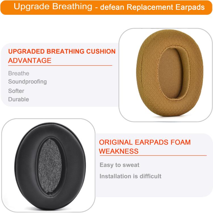 1pair Ear Cushions For Sennheiser HD 4.50BT, HD 4.50, HD 4.50BTNC, HD 4.50SE, HD 4.40BT, HD 4.30G, HD 4.20S, HD 458BT, HD 450, HD 450BT, HD 400S, HD 350BT(Football Net Brown) - Earmuff & Pad by buy2fix | Online Shopping UK | buy2fix