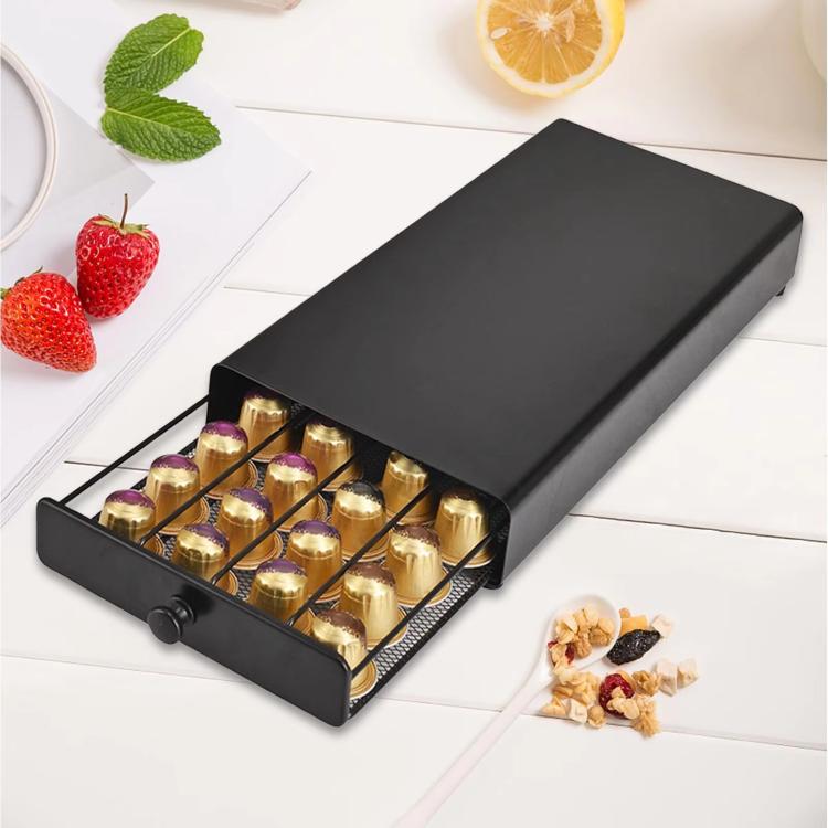 For Nespresso OASISWJ YZ1384 Handle Model 40pcs Dustproof Coffee Capsule Organizer(Black) - Coffee Machine Parts by OASISWJ | Online Shopping UK | buy2fix
