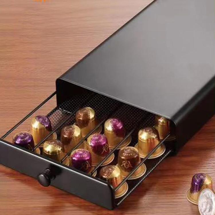 For Nespresso OASISWJ YZ1384 Handle Model 40pcs Dustproof Coffee Capsule Organizer(Black) - Coffee Machine Parts by OASISWJ | Online Shopping UK | buy2fix