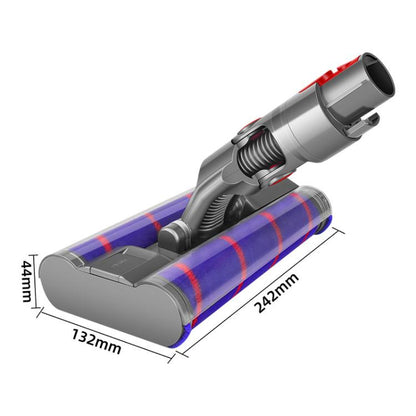 For Dyson V7/V8/V10/V11/V15 Dual Roller Soft Velvet Floor Brush With LED Dust Detection - For Dyson Accessories by buy2fix | Online Shopping UK | buy2fix