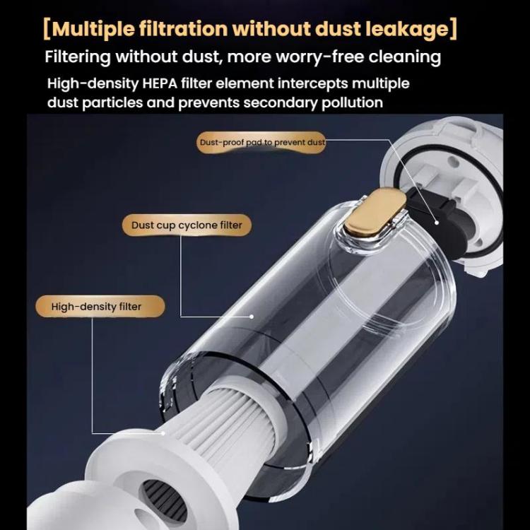 SUITU ST-6692Plus Car Power Suction Vacuum Cleaner Household Handheld Small Vacuum Cleaner(White Blue) - Vacuum Cleaner by SUITU | Online Shopping UK | buy2fix