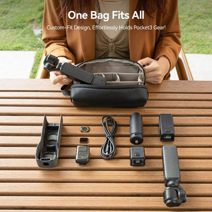 For DJI Osmo Pocket 3 Creator Combo TELESIN Universal Portable Storage Bag Carrying Case(Black) - Case & Bags by TELESIN | Online Shopping UK | buy2fix