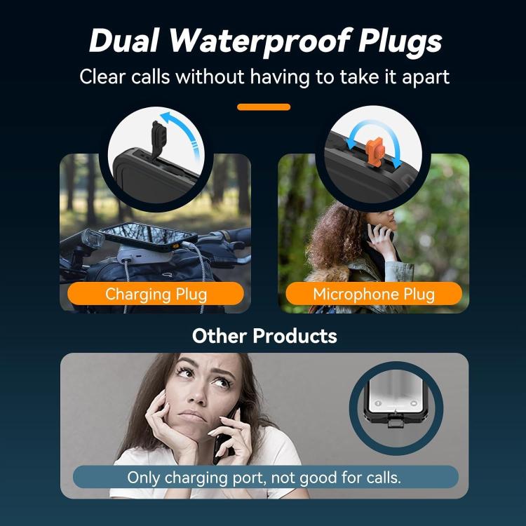 For iPhone 16 Pro TELESIN IP68 Waterproof Case Submersible Touchscreen Phone Cover - iPhone 16 Pro Cases by TELESIN | Online Shopping UK | buy2fix