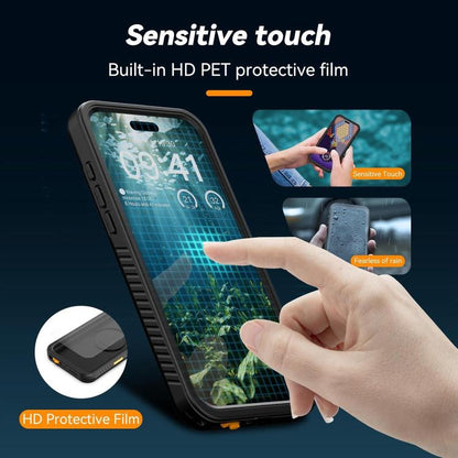 For iPhone 16 Pro TELESIN IP68 Waterproof Case Submersible Touchscreen Phone Cover - iPhone 16 Pro Cases by TELESIN | Online Shopping UK | buy2fix