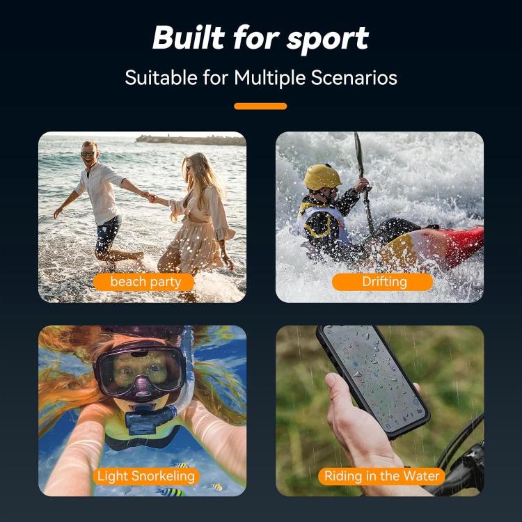 For iPhone 16 Pro TELESIN IP68 Waterproof Case Submersible Touchscreen Phone Cover - iPhone 16 Pro Cases by TELESIN | Online Shopping UK | buy2fix