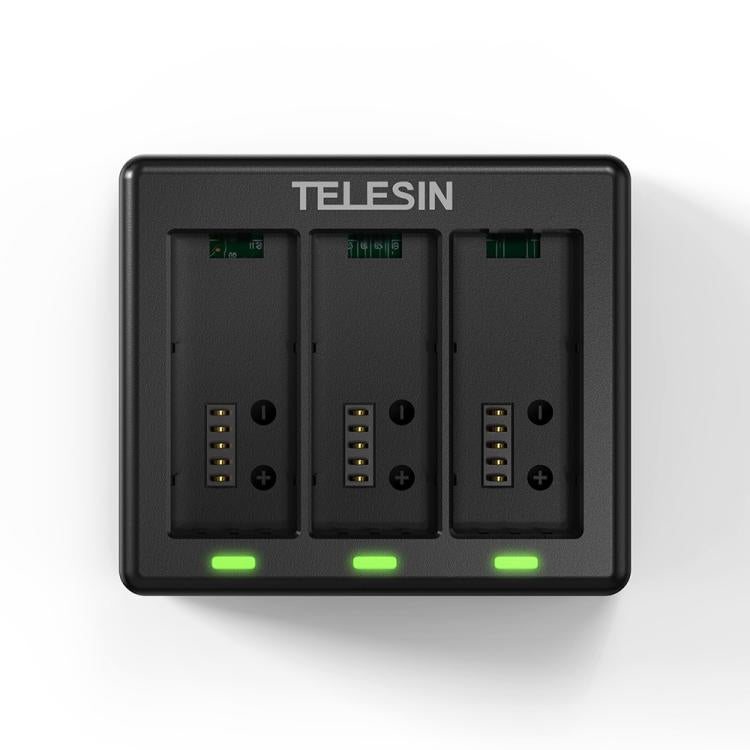 For GoPro HERO13 Black TELESIN 3 Slots Charging Base Action Camera Accessories(Black) - Charger by TELESIN | Online Shopping UK | buy2fix