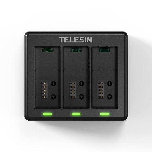 For GoPro HERO13 Black TELESIN 3 Slots Charging Base Action Camera Accessories(Black) - Charger by TELESIN | Online Shopping UK | buy2fix