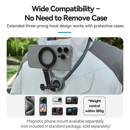 TELESIN Action Camera Neck Holder SE2.0 POV Perspective Bracket With Adjustable Chest Strap(Black) - Holder by TELESIN | Online Shopping UK | buy2fix