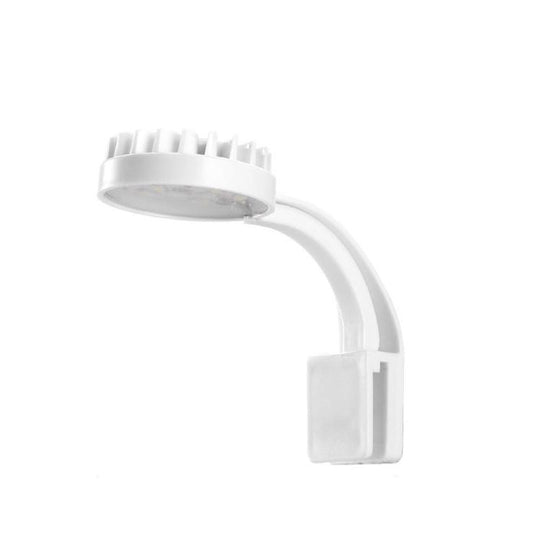 220V 5W Blue White Aquarium LED Clip Light with 12 LEDs USB Powered Mini Fish Tank Light for Aquatic Plants, Water Grass & Small Tanks(White)