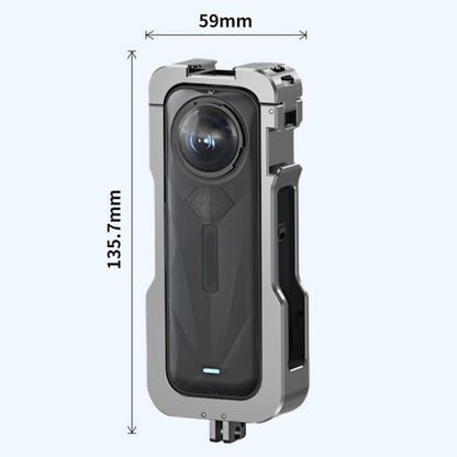 For Insta360 X5 HEPAIL AC-81 Metal Rabbit Cage Extended Protective Frame - Mount & Holder by HEPAIL | Online Shopping UK | buy2fix