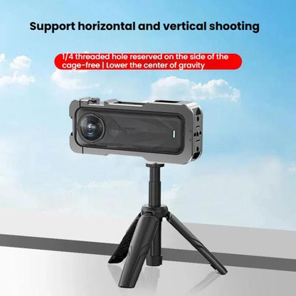 For Insta360 X5 HEPAIL AC-81 Metal Rabbit Cage Extended Protective Frame - Mount & Holder by HEPAIL | Online Shopping UK | buy2fix