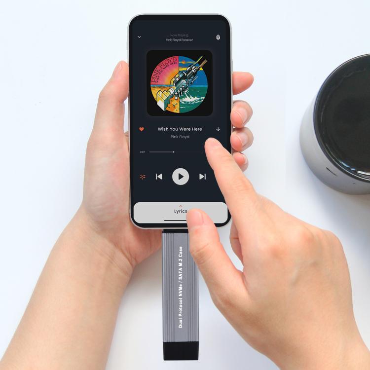 M.2 NVMe 10Gbps USB3.1 Gen2 NVMe Hard Drive Enclosure With Direct Plug USB + Type-C Dual Interface - HDD Enclosure by buy2fix | Online Shopping UK | buy2fix