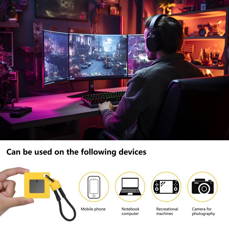 M.2 2230 NVMe Solid State Drive Enclosure 10Gbps Portable External Enclosure(Yellow) - HDD Enclosure by buy2fix | Online Shopping UK | buy2fix