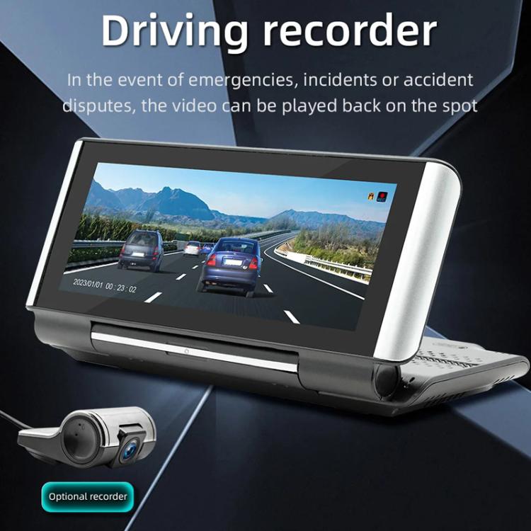 6.86 Inch Foldable Portable Bluetooth Car MP5 Player With MirrorLink/CarPlay/Android Auto Support, Spec: B5370+4LEDs Reversing Camera - Car MP3 & MP4 & MP5 by buy2fix | Online Shopping UK | buy2fix