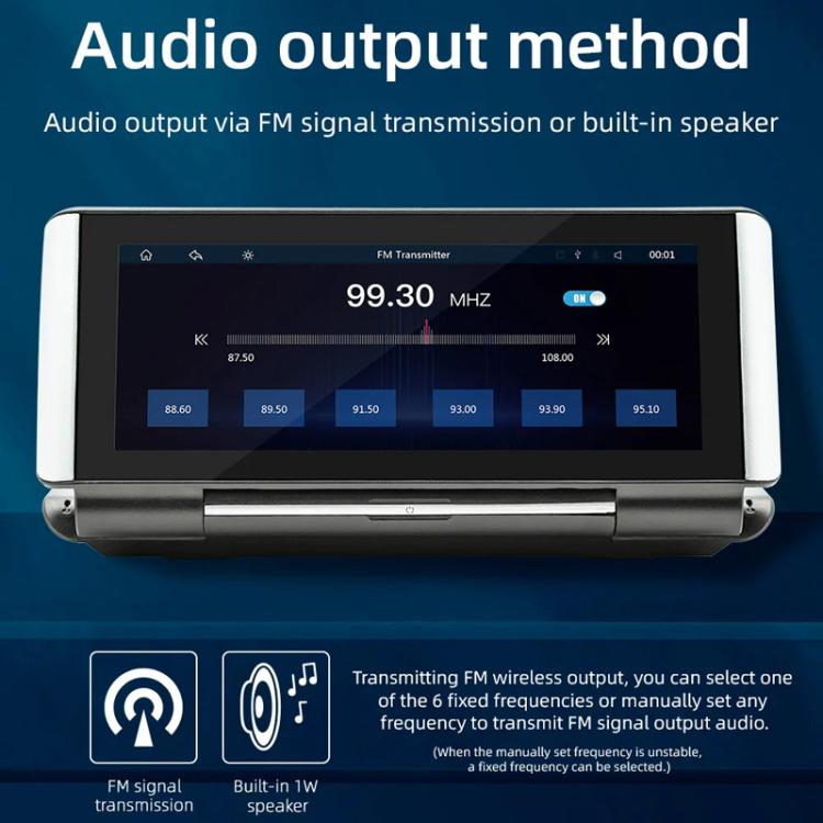 6.86 Inch Foldable Portable Bluetooth Car MP5 Player With MirrorLink/CarPlay/Android Auto Support, Spec: B5370+8LEDs Reversing Camera - Car MP3 & MP4 & MP5 by buy2fix | Online Shopping UK | buy2fix