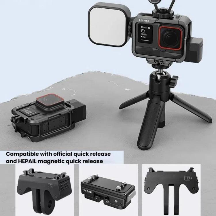 For Insta360 Ace HEPAIL AC-25 Metal Rabbit Cage Camera Frame Accessories - Mount & Holder by HEPAIL | Online Shopping UK | buy2fix