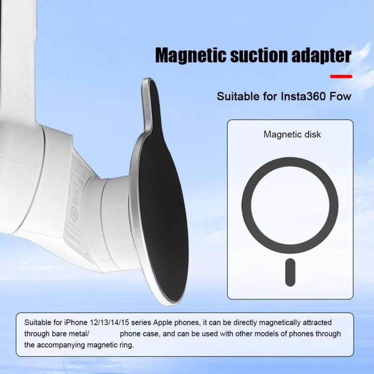 For Insta360 FLow HEPAIL MS08 Gimbal Magnet Phone Holder - Mount & Holder by HEPAIL | Online Shopping UK | buy2fix