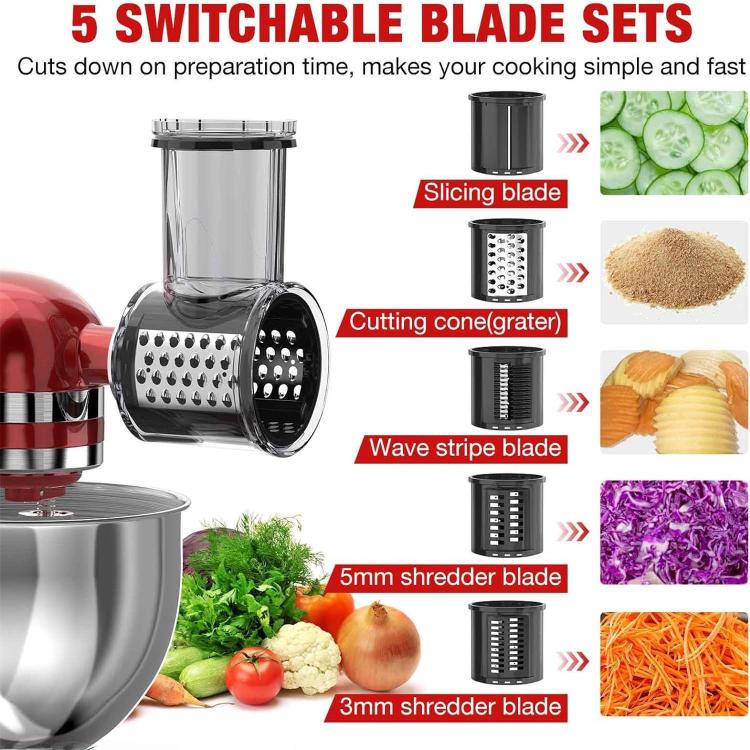 Multi-Functional Slicing & Shredding Set For KitchenAid Stand Mixers & Cuisinart SM-50 Series - Food Disposer Parts by buy2fix | Online Shopping UK | buy2fix