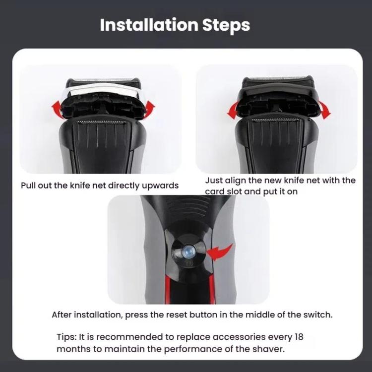 For Braun 9 Series Razor Head Assemblies, Style: 92S Gold - Shavers Parts by buy2fix | Online Shopping UK | buy2fix