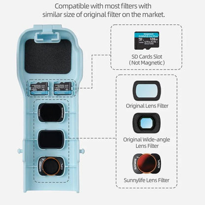 For DJI Osmo Pocket 3 Sunnylife OP3-K990 Protective Cover Body Filter Storage Top Cover Protective Case(Blue) - Case & Bags by Sunnylife | Online Shopping UK | buy2fix