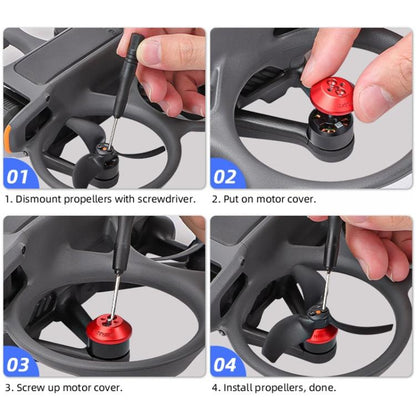 For DJI Avata 2 Sunnylife AT2-MD787 Motor Anti-dust Cover Aluminum Alloy Motor Protection Cover(Red) - Other by Sunnylife | Online Shopping UK | buy2fix