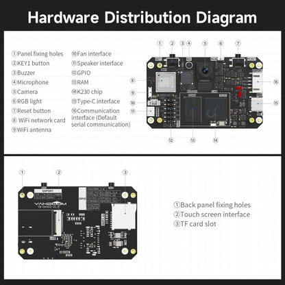 Yahboom K230 Vision Module With 2.4-Inch HD Touch Screen 32G TF Card With Fixed Bracket - Components Kits by Yahboom | Online Shopping UK | buy2fix