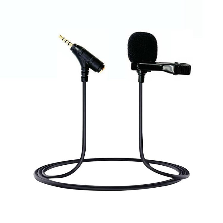 3.5mm TRRS Lavalier Microphone with Earphone Monitoring Jack Clip-on Lapel Mic 1.5m - Microphone by buy2fix | Online Shopping UK | buy2fix