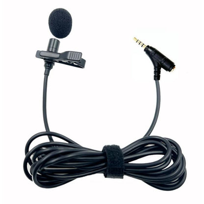 3.5mm TRRS Lavalier Microphone with Earphone Monitoring Jack Clip-on Lapel Mic 4m - Microphone by buy2fix | Online Shopping UK | buy2fix