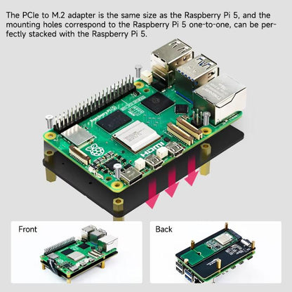 Yahboom PCIe To M.2 Adapter Expansion Board For Raspberry Pi 5 NVMe Expansion Board, Spec:  Board + 256G SSD - Raspberry Pi Accessories by Yahboom | Online Shopping UK | buy2fix
