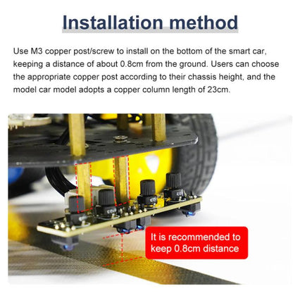 Yahboom 4 Channel Infrared Tracking Sensor Module For Smart Car Robot, Spec: Module - Sensor Module by Yahboom | Online Shopping UK | buy2fix