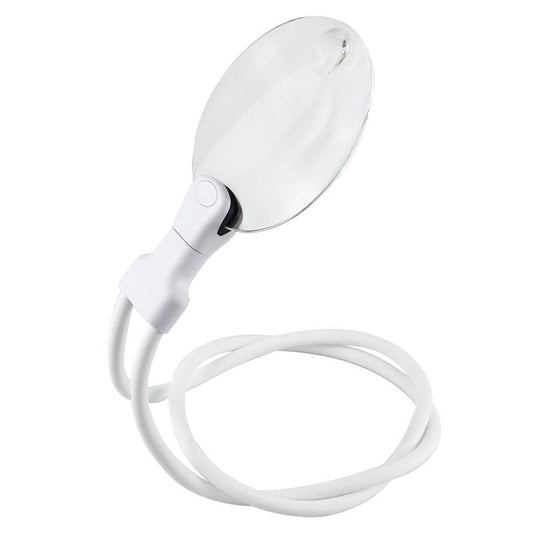 5/10X Desktop Neck-Hanging Dual-Use Reading Magnifier HD Foldable Magnifier For Elderly People Reading(White) - Others by buy2fix | Online Shopping UK | buy2fix