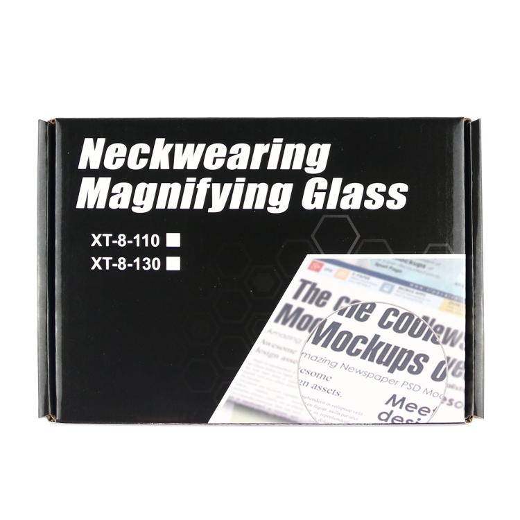5/10X Desktop Neck-Hanging Dual-Use Reading Magnifier HD Foldable Magnifier For Elderly People Reading(White) - Others by buy2fix | Online Shopping UK | buy2fix