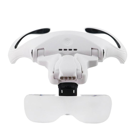 9892TSC1 USB Charging LED Light Touch Switch Mechanical Repair Head Mounted Magnifier - Glasses Style by buy2fix | Online Shopping UK | buy2fix