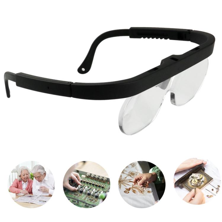 11537A 1.5/2.5/3.5X Eyeglass-style Magnifying Glass Head-mounted Magnifying Glass for Carving Repair Work - Glasses Style by buy2fix | Online Shopping UK | buy2fix
