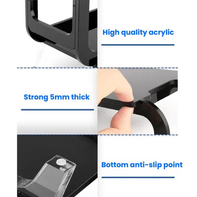 For Marshall Middleton Speaker Stand Acrylic Retro TV Cabinet Design Desktop Organizer Display Shelf(Transparent) - Speaker Bracket by buy2fix | Online Shopping UK | buy2fix
