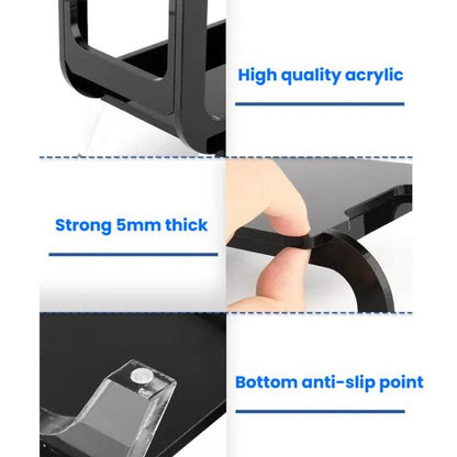 For Marshall Middleton Speaker Stand Acrylic Retro TV Cabinet Design Desktop Organizer Display Shelf(Transparent) - Speaker Bracket by buy2fix | Online Shopping UK | buy2fix