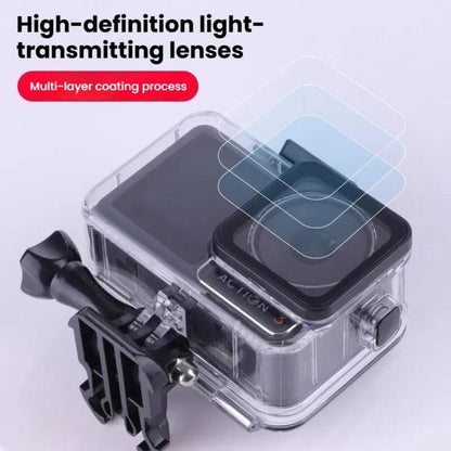 For DJI Osmo Action 3/4/5 Waterproof Case 5m Underwater Touchscreen Dive Housin(Transparent) - Case & Bags by buy2fix | Online Shopping UK | buy2fix