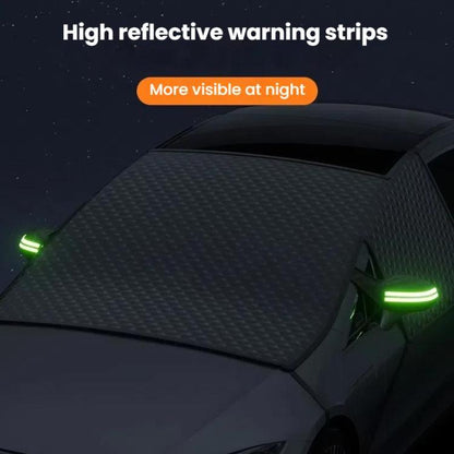 SUITU ST-4022 Car Front Windscreen Anti-Frost Sunshade Cover Winter Snow Cover(Silver+Black) - Window Foils & Solar Protection by SUITU | Online Shopping UK | buy2fix