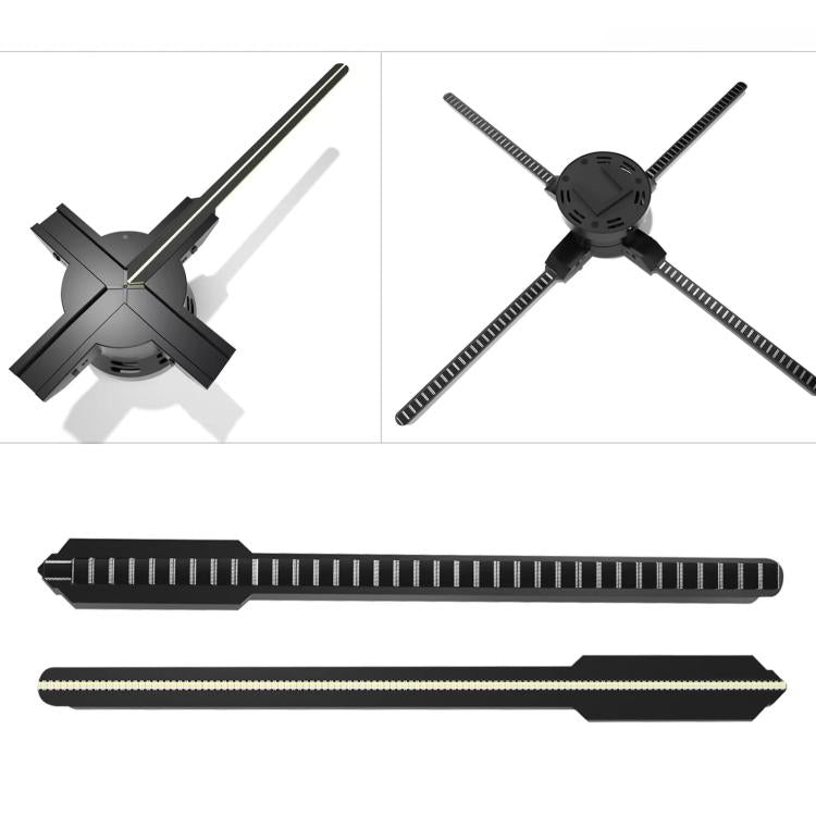 60cm 3D Holographic Fan with 1600x720 Resolution & 720 LEDs  WiFi/APP DIY Content Control(AU Plug) - 15 inch Above by buy2fix | Online Shopping UK | buy2fix