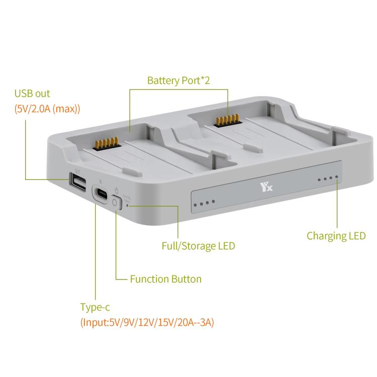 For DJI Flip YX Parallel Charger Hub Bidirectional Battery Management System - Other by YX | Online Shopping UK | buy2fix