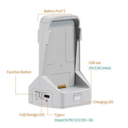 For DJI Flip YX 2-way Vertical Battery Charger Bidirectional Battery Management System - Other by YX | Online Shopping UK | buy2fix