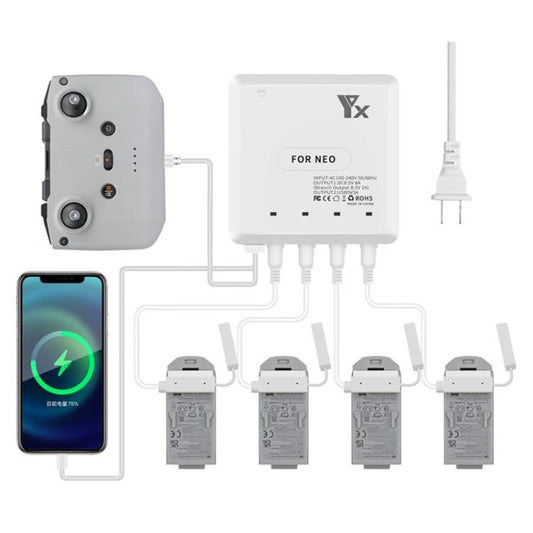 For DJI Neo Drone YX 4-port Battery Charger Charging Hub US Plug - Other by YX | Online Shopping UK | buy2fix