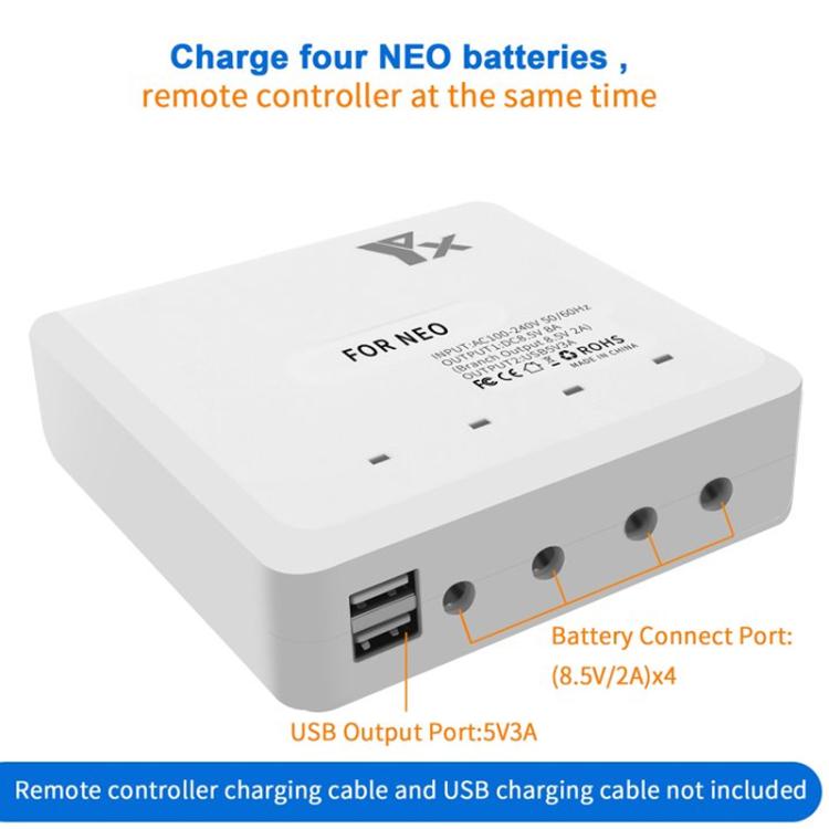For DJI Neo Drone YX 4-port Battery Charger Charging Hub US Plug - Other by YX | Online Shopping UK | buy2fix