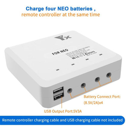 For DJI Neo Drone YX 4-port Battery Charger Charging Hub US Plug - Other by YX | Online Shopping UK | buy2fix