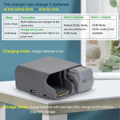 For DJI Air 3/Air 3S YX 2-Way Battery Charger Charging Butler With Color Screen Drone Accessories - Other by YX | Online Shopping UK | buy2fix