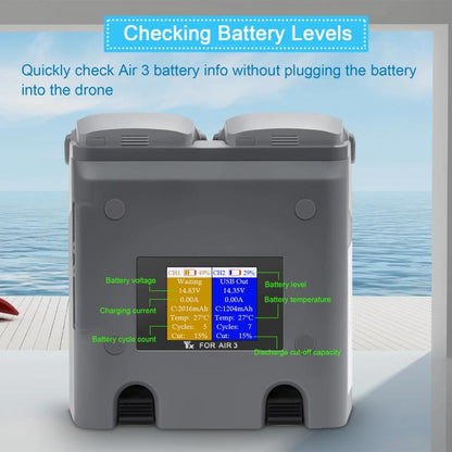 For DJI Air 3/Air 3S YX 2-Way Battery Charger Charging Butler With Color Screen Drone Accessories - Other by YX | Online Shopping UK | buy2fix