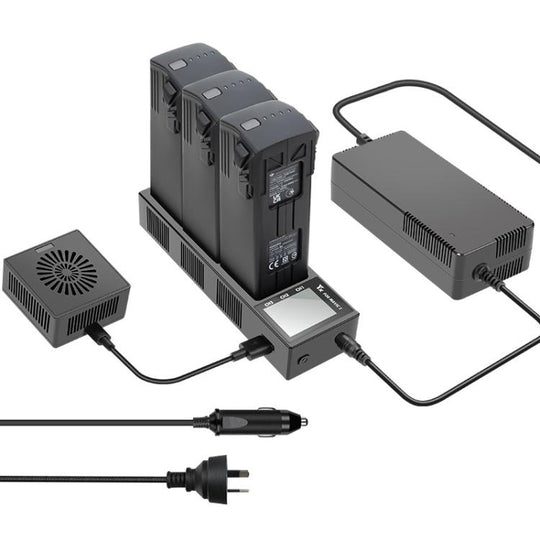 For DJI Mavic 3 Pro / Mavic 3 YX Battery Charger Discharger Hub 3-in-1 Smart Charging Station With Color Screen AU Plug